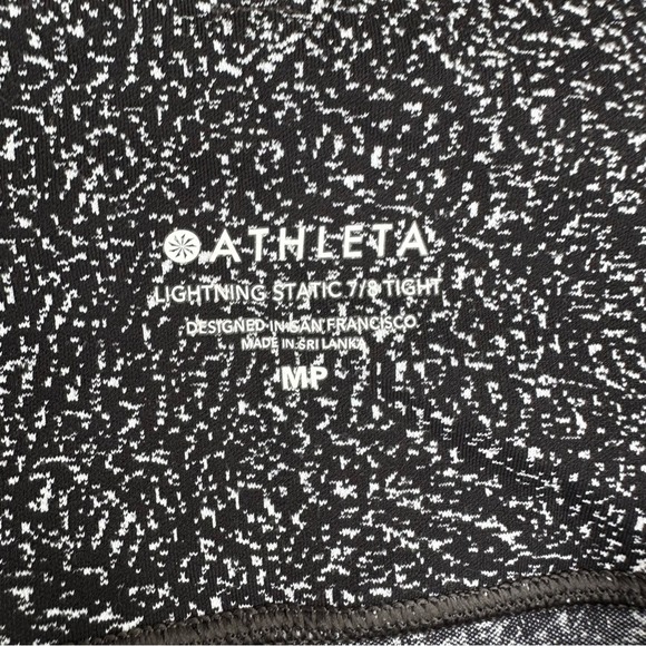 Athleta Lighting Static 7/8 Tight Leggings Womens High Rise Stretch Black Medium - Picture 14 of 14